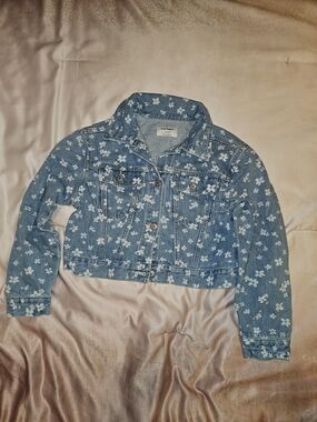 Old Navy Light Blue Floral Denim Jacket for Kids